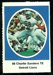 1972 Sunoco Stamps      199     Charlie Sanders DP